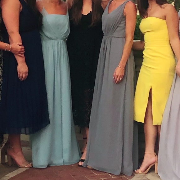 Silver Adrianna Papell Bridesmaids dress - Picture 2 of 4